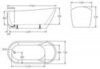 BelBagno BB62-1700-W0 Отдельностоящая акриловая ванна в комплекте со сливом (донным клапаном), 170x72, цвет: белый