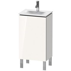 Duravit L-Cube LC6580L2222 Тумба напольная под раковину, 1 стеклянная полка, 1 дверца, петли слева, 704x440x311мм, цвет White High Gloss фото