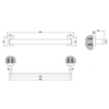 Gessi Rettangolo 20893#031 Поручень 45см для ванны или душа, цвет: хром