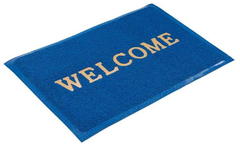 Коврик противоскользящий Welcome синий