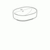 Geberit VariForm 500.775.01.2 Раковина с установкой на столешницу эллиптической формы, 50х40 см, с отв. под смеситель, с отв. перелива