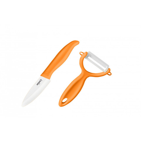 Набор фруножик и овощечистка Samura Eco Ceramic SKC-011OR