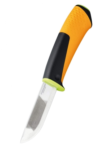 Нож Fiskars для тяжелых работ, черный/оранжевый (1023619)