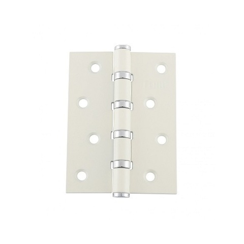 Петля дверная RENZ 4BB 100x75x2,5мм FH SW/CP (супер белый/хром блестящий) (1 шт)