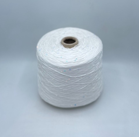 G&G Filati  (пр.Италия),art-Eucalipto, 510м/100гр, 100%Эвкалипт+пайетка(голубая) , цвет-Молочный, арт-34037