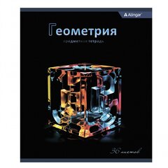 
          Тетрадь предметная 36л. А5 "Геометрия", клетка, со справочным материалом, скрепка, мелованный картон (стандарт), блок офсет, Alingar "Bright"