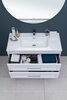 Aquanet 347848 Тумба с раковиной Бостон new 100 (Flash) цв.белый сатин, ручки золото (347848)