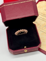 Кольцо CLASH в стиле CARTIER с шипам и розовыми агатами