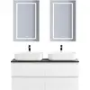 BelBagno KRAFT-1200-4C-SO-BO База под раковину подвесная с фрезерованными ручками по всей длине фасада с чет-мя выкатн. ящ., Bianco Opaco, 1200x455x500