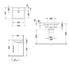 Duravit Starck 3 312600000 Раковина подвесная узкая 600х545 мм. с переливом, с намеч отв под смеситель, цвет белый