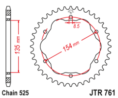Звезда ведомая JTR761 39