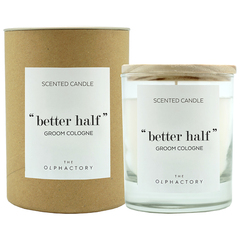 Свеча ароматическая the olphactory, better half, groom cologne, 40 ч