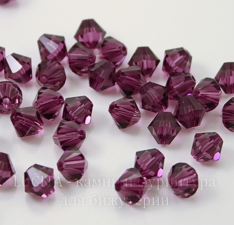 5328 Бусина - биконус Сваровски Amethyst 4 мм, 10 штук ()