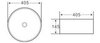 BelBagno BB1342H300 Раковина керамическая накладная, 40.5x40.5, цвет: белый