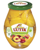Персики Lutik очищенные половинкам в сиропе, 580 мл.