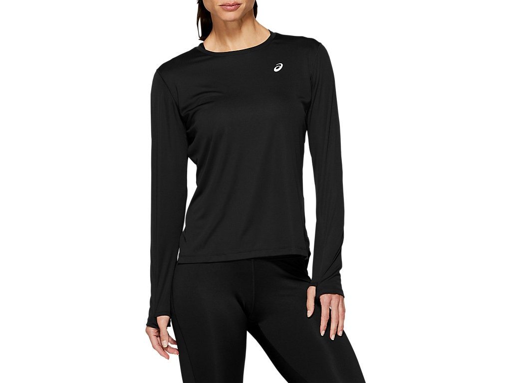 Asics Silver Ls Top женская рубашка для бега черная - 3