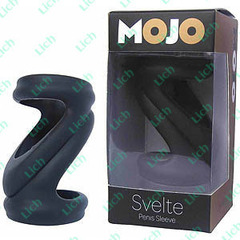 Насадка на фаллос силиконовая черная Molo Svelte