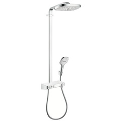Hansgrohe Raindance Select E 27127400 Душевая система внешнего монтажа с термостатом 110 см с верхней лейкой 30х19 см 3 режима фото