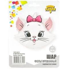 Шар К Фигура, Кошечка белая с бантом, 23