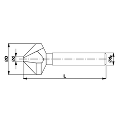 Зенковка-бита 90° 12,4мм HSS-G 3z L42мм M6(BF) MASTER-TOOL 102316PRO