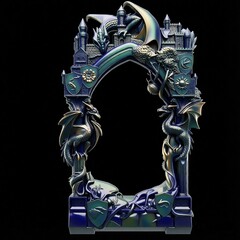 Силиконовый молд № 410 рамка с драконами (Игра престолов)