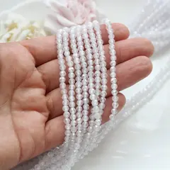 Цирконий кубический (фианит) граненый, белый, 4 мм нить, К251