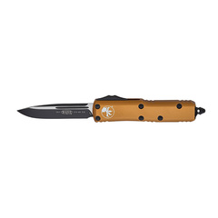 Фото Автоматический нож Microtech UTX-85 S/E 231-1TA, сталь M390, рукоять алюминий, коричневый