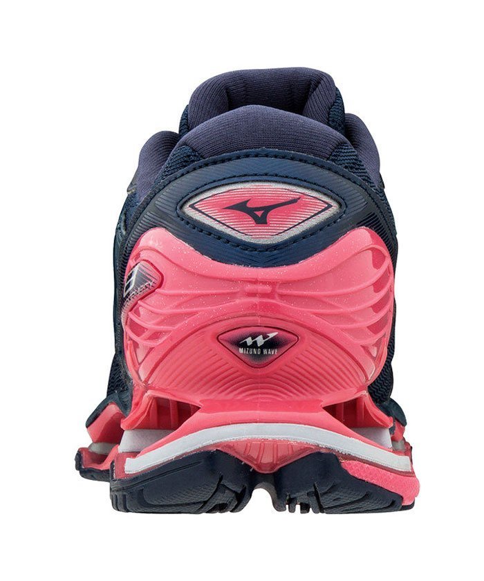 Mizuno Wave Prophecy 8 кроссовки для бега женские синие-розовые (распродажа) - 5