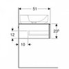 Geberit VariForm 501.168.00.1 Тумба под раковину, 90x23.5x51см, Пекан / Меламин, древесная структура