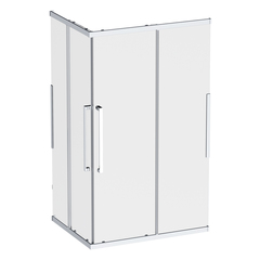 Am.Pm W84G-403-12090-MТ Душевое ограждение Func Square Slide 120х90. мат хром. прозрачное фото