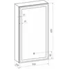 Art&Max AM-TEC-350-650-1D-R-DS-F Зеркало-шкаф с подсветкой