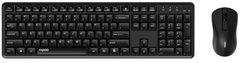 Комплект клавиатура и мышь RAPOO беспроводная X2100 Silent, черный