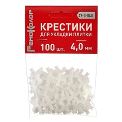 Крестики пластиковые для укладки плитки, 4,0мм 100шт (РемоКолор) 47-0-040