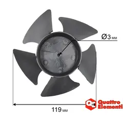 Крыльчатка QUATTRO ELEMENTI QE-2000C (649-226-006)