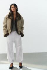 ZARA ДВУСТОРОННЯЯ КУРТКА С МЕХОВЫМ ЭФФЕКТОМ, СВЕТЛЫЙ РЫЖЕВАТО-КОРИЧНЕВЫЙ