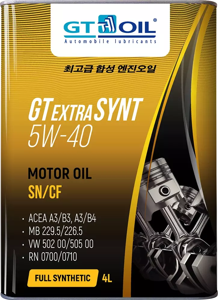 Синтетическое моторное масло GT OIL GT Extra Synt 5W-40, 4 л