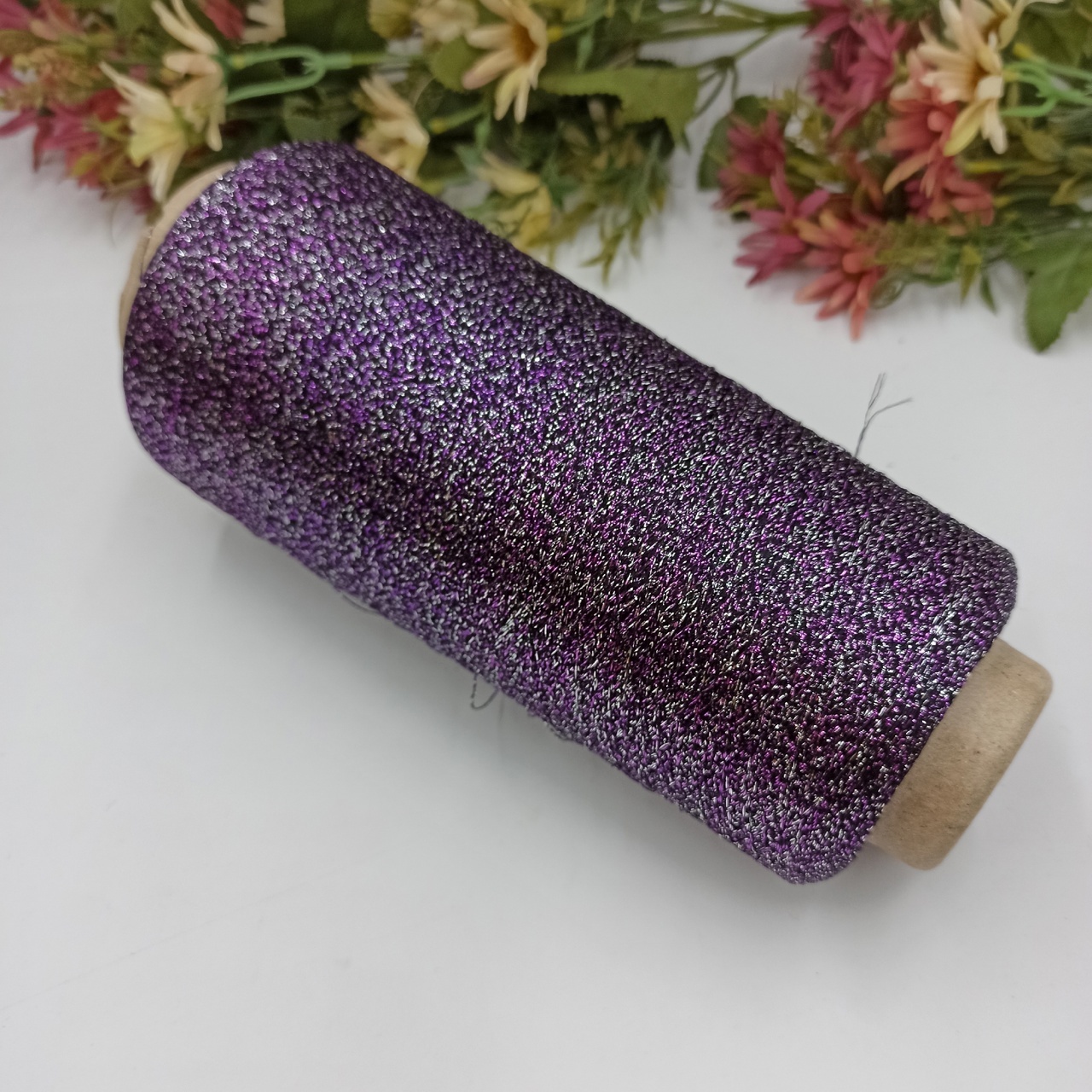 Люрекс с вискозой Dispo фабрика Torcitura Di Domaso -  Viola Silver
