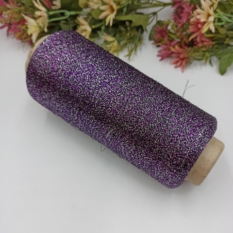 Люрекс с вискозой Dispo фабрика Torcitura Di Domaso -  Viola Silver