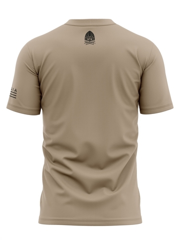 Футболка камуфлированная «Мал, да удал» - беж