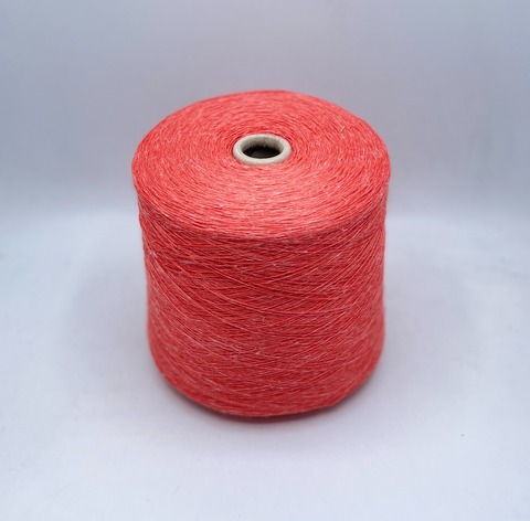 Loro Piana (пр.Италия), art.Lana Lino Seta,5/42 840м/100гр,53% Меринос 24%Шелк 23%Лен , цвет- Оранжевый коралл, арт.31336