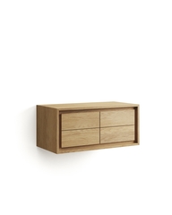 Kenta Мебель для ванной из массива тика с натуральной отделкой, 90 x 45 см