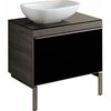Geberit Citterio 500.558.JJ.1 Тумба для раковины 73.4x54.3x50.4см, черный / глянцевое стекло, темный дуб / меламин, структура дерева