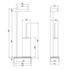 Gessi Rettangolo 20933#031 Стойка с держателем для туалетной бумаги и ершиком, напольная, цвет: хром/белый
