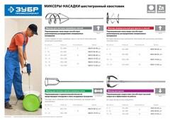 ЗУБР 100 х 500 мм, шестигранный хвостовик, миксер для песчано-гравийных смесей, Профессионал (06033-10-50)