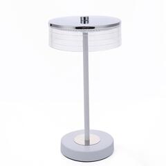 8252/1TL LEDIO LN26 531 серебро/белый/прозрачный, металл/акрил Настольная лампа LED 7W 4000К 220V SATIANA