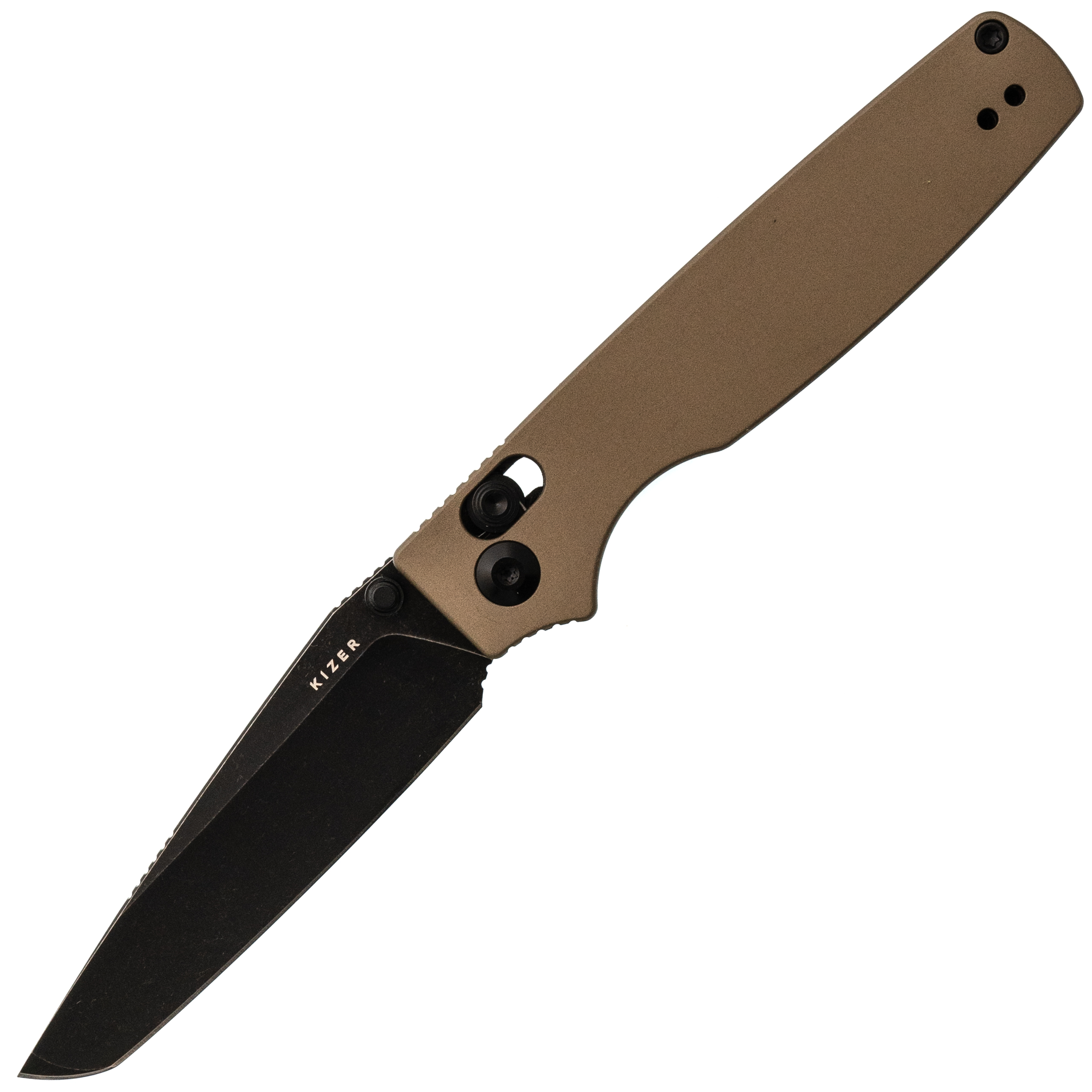 Складной нож Kizer Original 2 Tanto, сталь 14C28N, рукоять алюминий, песочный