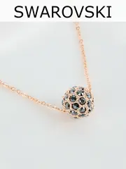 Кулон Черный шарик с кристаллами Swarovski