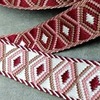 Лента ременная стропа, ш. 3,8 см, бордовый/молочный/розовый