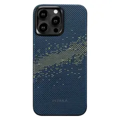 Чехол из арамидного волокна с поддержкой MagSafe PITAKA Fusion Weaving MagEZ Case 4 для iPhone 15 Pro, Milky Way Galaxy (Млечный путь)