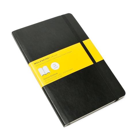 Блокнот Moleskine Classic Soft Large, цвет черный, в клетку